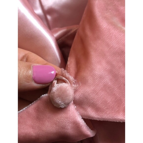 NWT 1990s-Y2K Jessica McClintock GUNNE SAX Pink Velvet Dress W/Cut Out S. AS IS - Picture 5 of 10